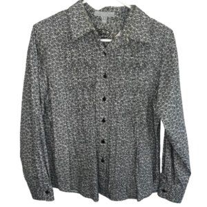 Foxcroft Women's Cotton Wrinkle Free Floral Shaped